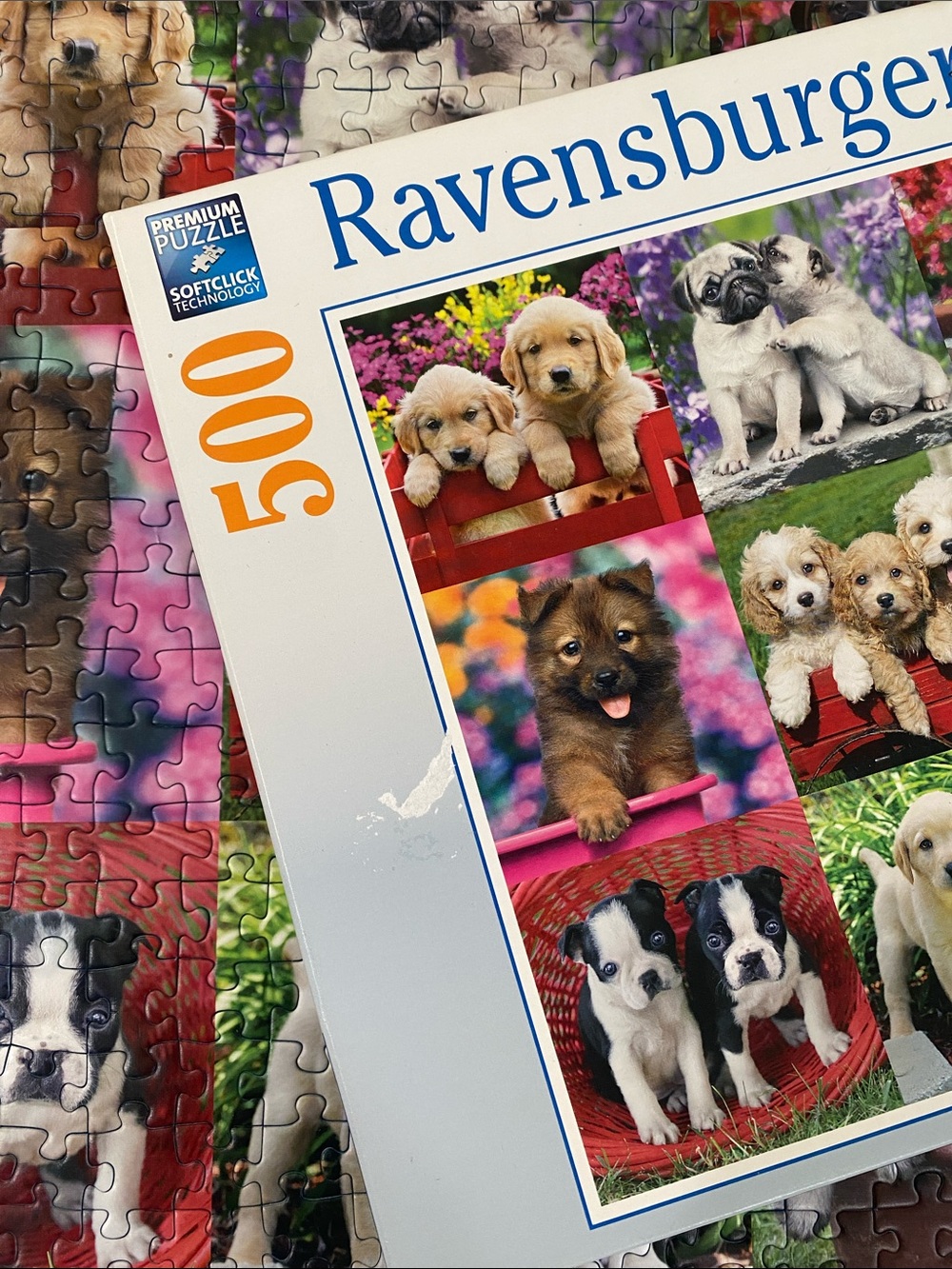 Ravensburger 500 piece puzzle “Puppy Pals” jigsaw complete